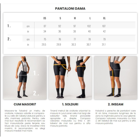 Pantaloni lungi cu bretele CASTELLI RoS W, de dama, negru [4]