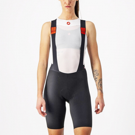 PANTALONI SCURTI - Pantaloni scurti cu bretele pentru femei CASTELLI Premio Black W