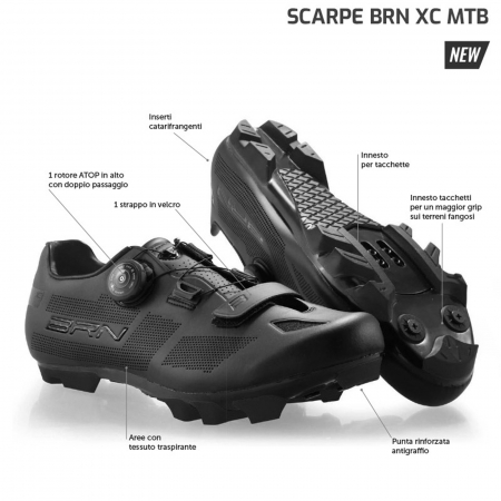 Pantofi ciclism BRN XC MTB, negru [1]