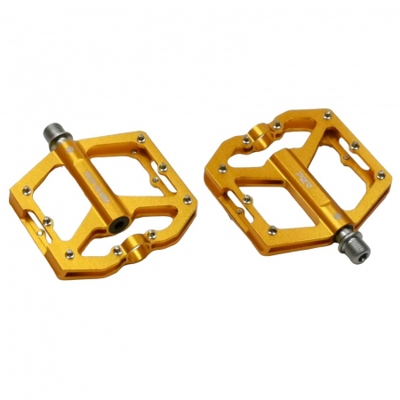 PEDALE - Pedale aluminiu P2R Flatman 60, 3SB, galben