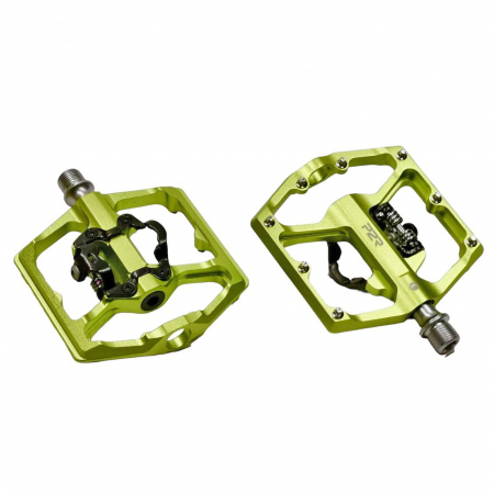 PEDALE - Pedale aluminiu P2R Flatman 70SPD, 3SB, verde