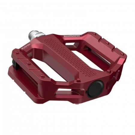 PEDALE - Pedale aluminiu SHIMANO PD-EF202, fara catadioptrii, rosu