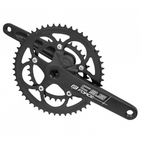 TRANSMISIE - Angrenaj pedalier FORCE Road C9.5 aluminiu 34/50T, brat 175 mm, negru