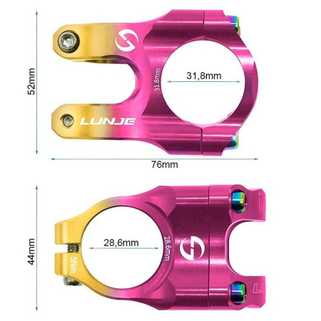 Pipa FIVESTARS EWPM-003, aluminiu, 76x31.8 mm [2]