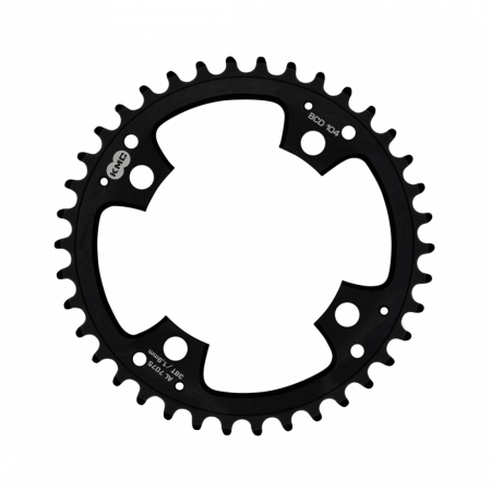 FOI ANGRENAJE - Placa pedalier KMC 38T 1.9mm BCD104 Narrow-Wide AL7075 Neagra