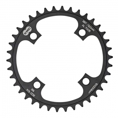 FOI ANGRENAJE - Foaie angrenaj E-Bike KMC, aluminiu, 38T, BCD104 mm, negru