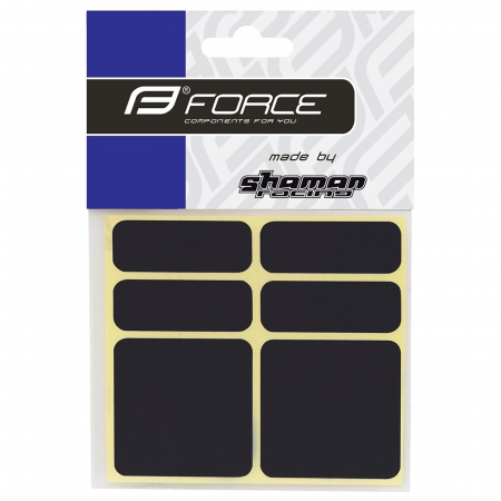 ALTE ACCESORII - Protectie cadru FORCE autocolante negru reflectorizant, 6 buc.
