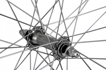 Roata fata 26" CERURIM Atlas, aluminiu dubla, profil frana V-Brake, 36H, negru [2]