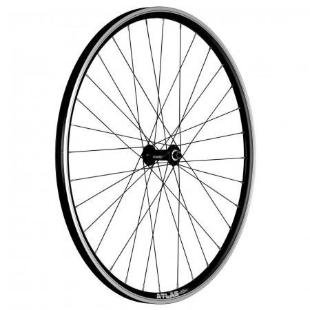 Roata fata 28" CERURIM Atlas, aluminiu dubla, profil frana V-Brake, butuc QUANDO KT-A15F, 32H, negru [1]