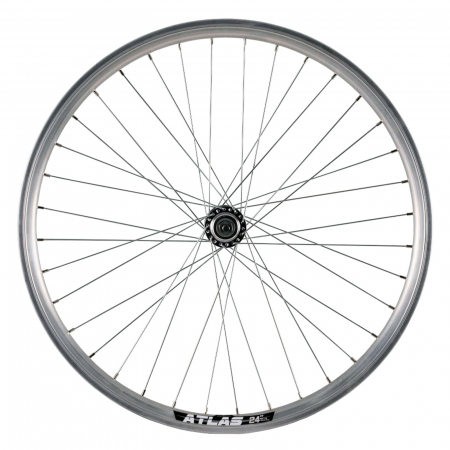 Roata spate 24" CERURIM Atlas, aluminiu dubla, profil frane V-Brake, 36H, argintiu [1]