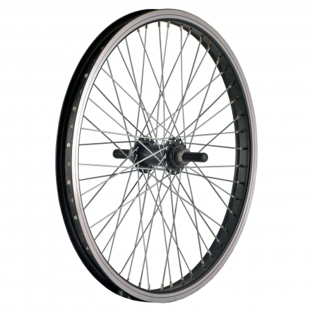 ROTI COMPLETE - Roata fata BMX 20"x48H CERURIM Othin (406x25), aluminiu simpla, profil frane V-Brake, neagra