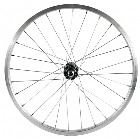 Roata fata 20" CERURIM Luna, aluminiu simpla, profil V-Brake, 28H, argintiu [1]