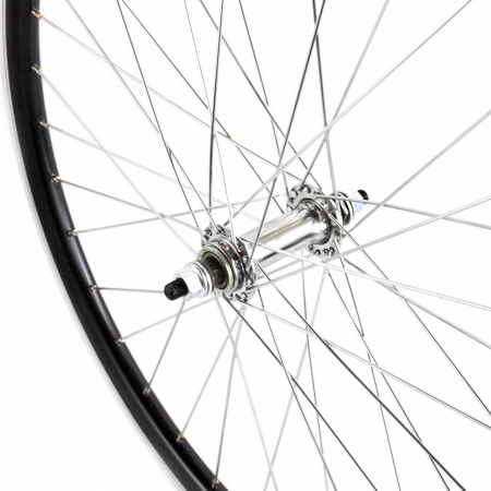 Roata fata 24" CERURIM Atlas, aluminiu dubla, profi lfrana  V-Brake, 36H, negru [2]