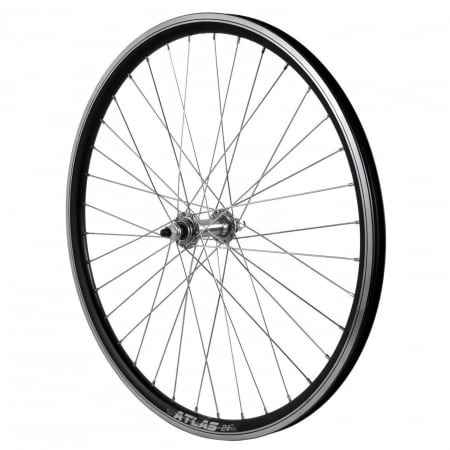 ROTI COMPLETE - Roata fata 24" CERURIM Atlas, aluminiu dubla, profi lfrana  V-Brake, 36H, negru