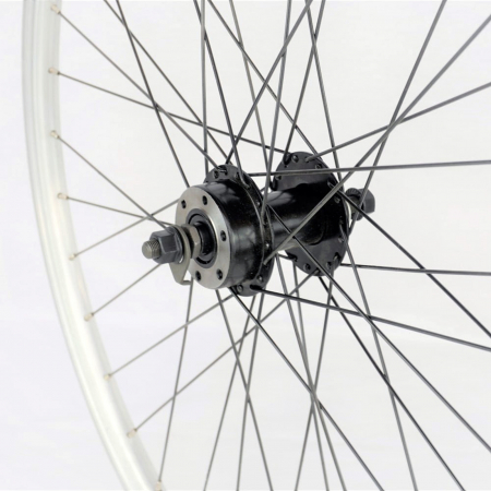 Roata fata 26" CERURIM Atlas, aluminiu dubla, profil frana disc, 36H, argintiu [2]