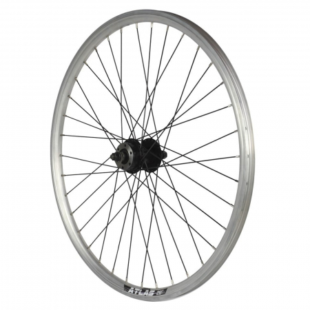Roata fata 26" CERURIM Atlas, aluminiu dubla, profil frana disc, 36H, argintiu [1]