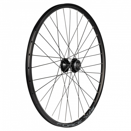 Roata fata 26"x32H FORCE XC, aluminiu dubla (559x19), profil frane disc, negru [1]
