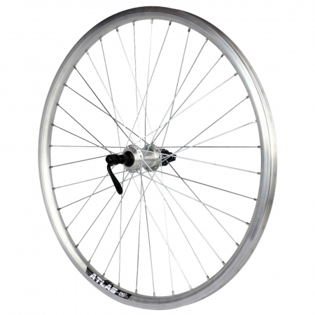 Roata spate 26" CERURIM Atlas, aluminiu dubla, butuc Shimano, profil frana V-Brake, 36H, argintiu [1]