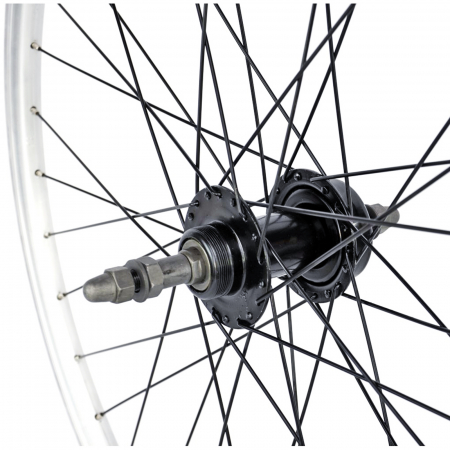 Roata spate 26" CERURIM Atlas, aluminiu dubla, profil frana disc, 36H, argintiu [2]