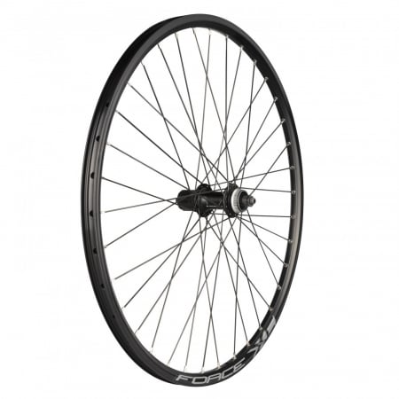 Roata spate 26"x36H FORCE XC Disc (559x19), aluminiu dubla, profil frane disc, neagra [1]