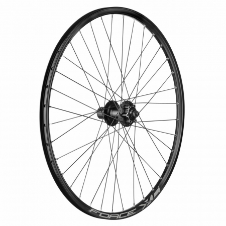 Roata spate 26"x36H FORCE XC Disc (559x19), aluminiu dubla, profil frane disc, neagra [1]