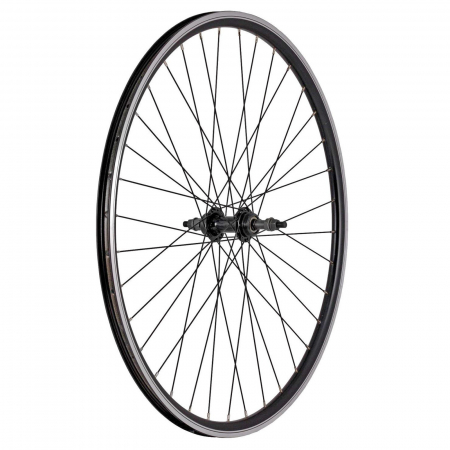 Roata spate 28" CERURIM, aluminiu dubla, profil V-Brake, 36H, negru [1]