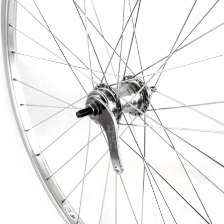 Roata spate 28" CERURIM Lyra, aluminiu simpla, profil frana V-Brake, 36H, butuc torpedo Velosteel, argintiu [3]