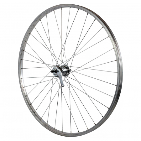 Roata spate 28" CERURIM Lyra, aluminiu simpla, profil frana V-Brake, 36H, butuc torpedo Velosteel, argintiu [2]