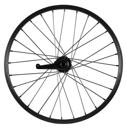 ROTI COMPLETE - Roata spate 20" CERURIM Lyra, aluminiu simpla, 406x21, 28H, butuc Velosteel, negru