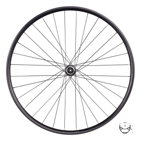 ROTI SI PIESE - Roata spate 29" FORCE XC Basic Disc, aluminiu dubla, 32H, profil frana disc, cu butuc Shimano TX505, negru