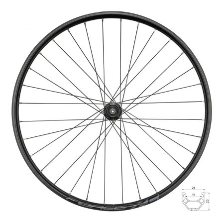 ROTI COMPLETE - Roata spate 29" FORCE XC Disc 804323-CL32SH, aluminiu dubla, 32H, profil frane disc, negru