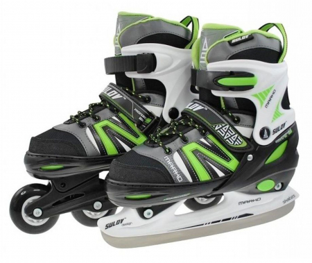 MULTISPORT - Role 2 in 1 SULOV Marko negru/verde, marimea L (39-42)