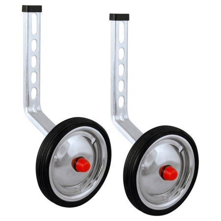 ACCESORII BICICLETE - Roti ajutatoare FORCE Uni, compatibile roata 12"-20", crom+PVC