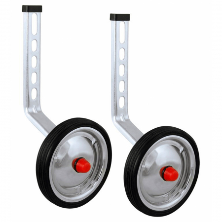 ACCESORII/COMPONENTE - Roti ajutatoare FORCE Uni, compatibile roata 12"-20", crom+PVC