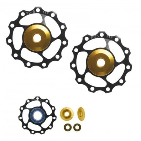 TRANSMISIE - Rotite schimbator FORCE pe rulmenti ceramici, 11T, aluminiu, negre