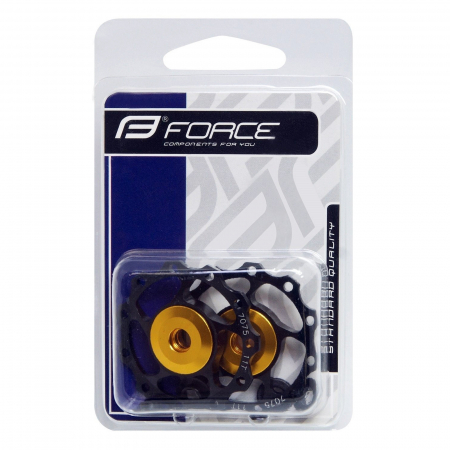 Rotite schimbator FORCE pe rulmenti ceramici, 11T, aluminiu, negre [1]