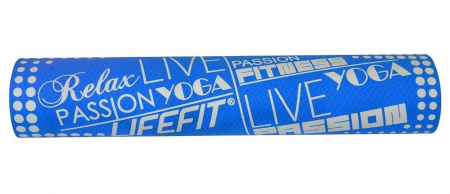 Saltea Yoga  LIFEFIT TPE 186x61x0.4 cm, albastru [1]