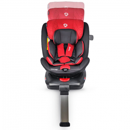 Scaun auto iSize 40-150 cm COCCOLLE Vigo Poppy red+COCCOLLE oglinda auto rear-facing [7]