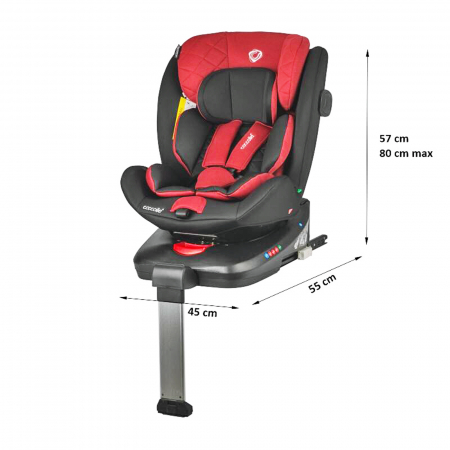 Scaun auto iSize 40-150 cm COCCOLLE Vigo Poppy red+COCCOLLE oglinda auto rear-facing [4]