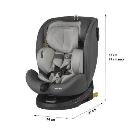 Scaun auto iSize 40-150 cm Coccolle Nova Moonlit grey+Coccolle protectie bancheta auto mica [4]