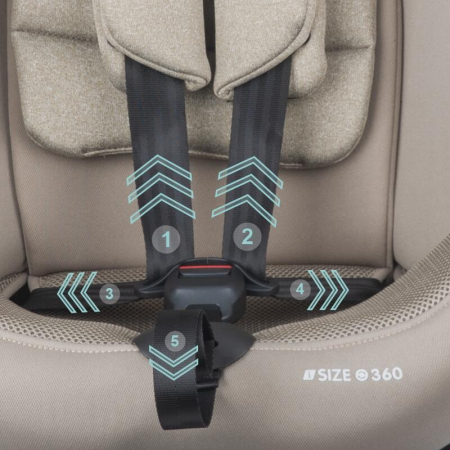 Scaun auto iSize 40-150 cm Coccolle Nova Sand beige+Coccolle protectie bancheta auto mica [5]