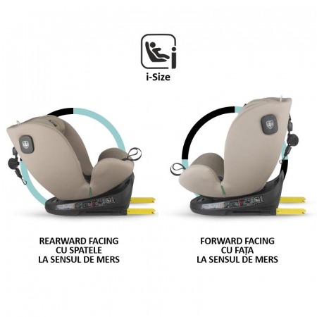 Scaun auto iSize 40-150 cm Coccolle Nova Sand beige+Coccolle protectie bancheta auto mica [2]