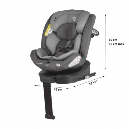 Scaun auto iSize 40-150 cm COCCOLLE Sidra Diamond black [4]