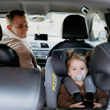 Scaun auto iSize 40-150 cm Coccolle Sidra Diamond black + Coccolle protectie bancheta auto mica [16]
