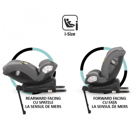 Scaun auto iSize 40-150 cm Coccolle Sidra Diamond black + Coccolle protectie bancheta auto mica [2]