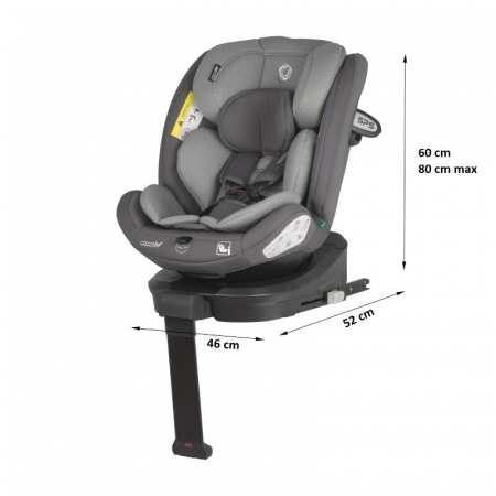 Scaun auto iSize 40-150 cm Coccolle Sidra Diamond black + Coccolle protectie bancheta auto mica [4]