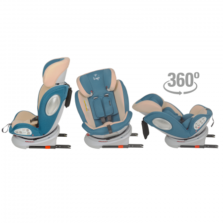 Scaun Auto Rotativ 360 Cu Isofix Si Centura Hapi Ozy Albastru [3]