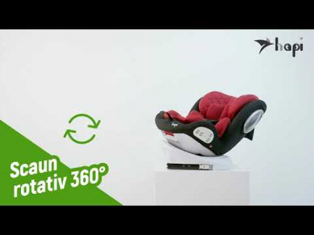 Scaun Auto Rotativ 360 Cu Isofix Si Centura Hapi Ozy Albastru [1]