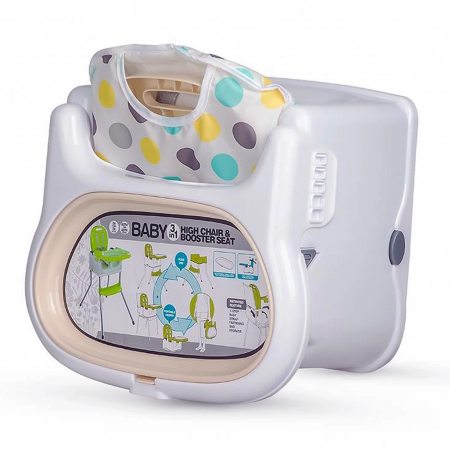 Scaun de luat masa multifunctional 3in1 COCCOLLE Ziti Beige Dots [14]