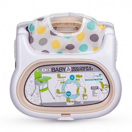 Scaun de luat masa multifunctional 3in1 COCCOLLE Ziti Grey Stars [13]